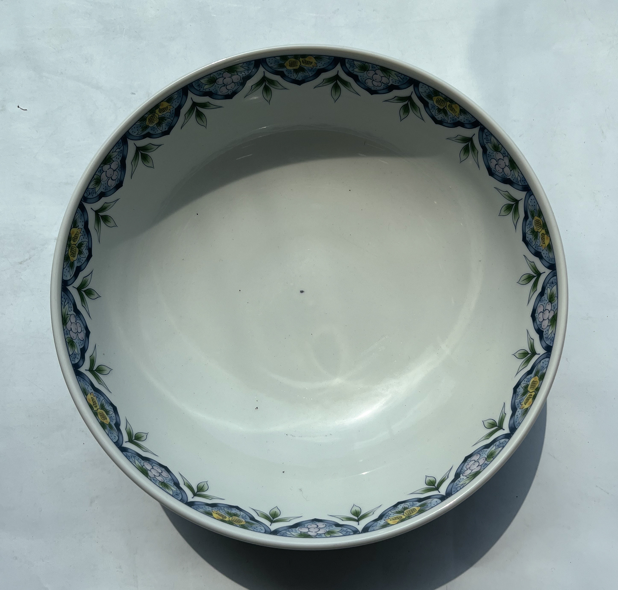 od0204-027/21cm 블루 단풍잎무늬 대볼/Φ21x10cm/일본그릇