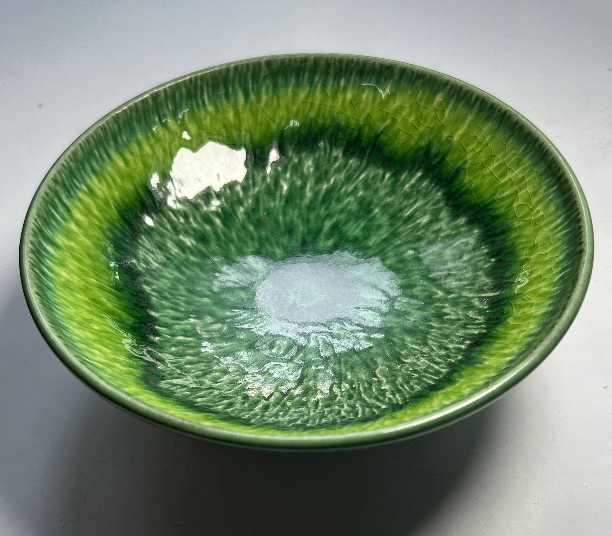 od0204-031/초록색 볼/Φ16.5x6cm/일본그릇