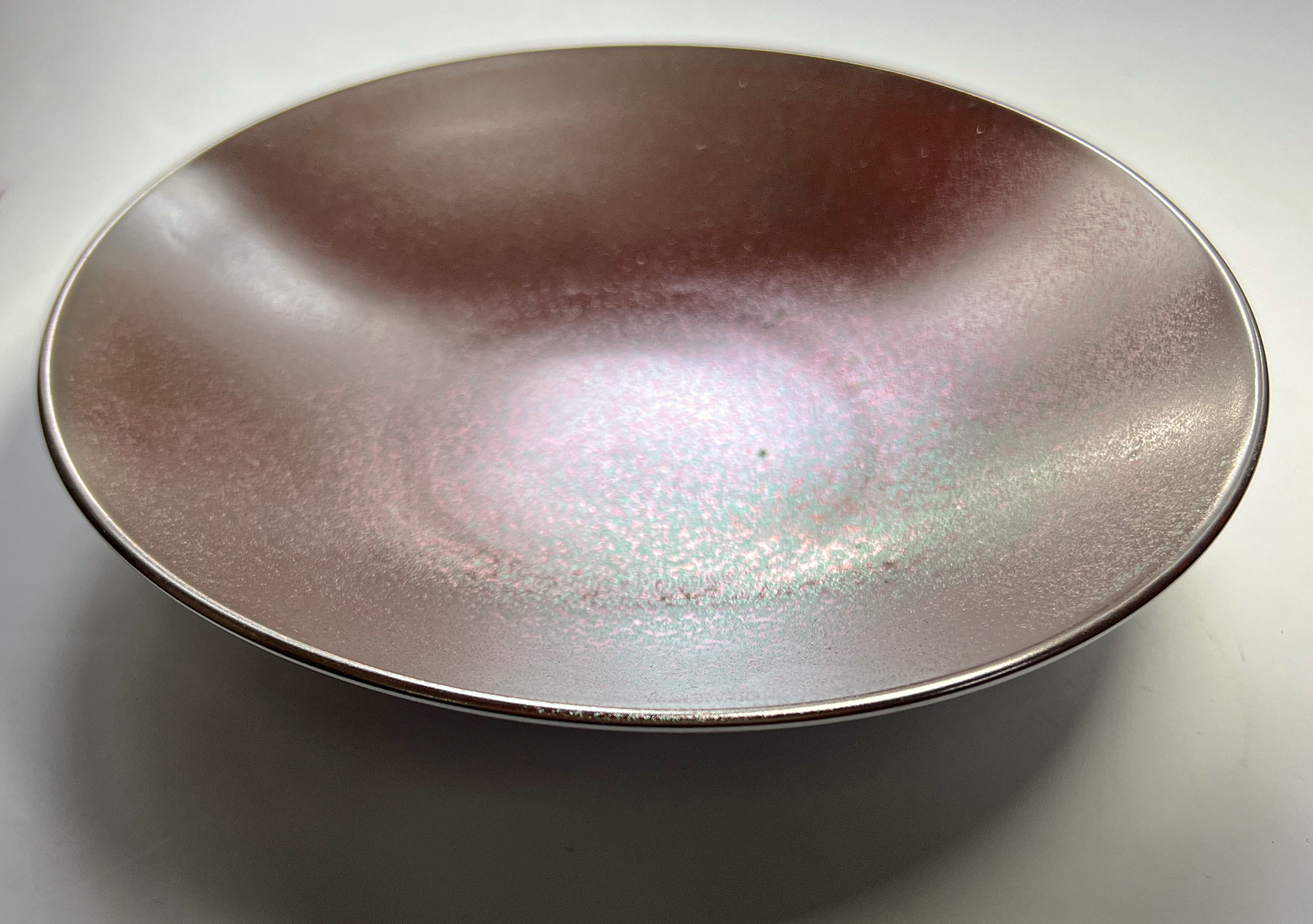 od0204-042/핑크빛 펄 볼/Φ21x4.4cm/일본그릇