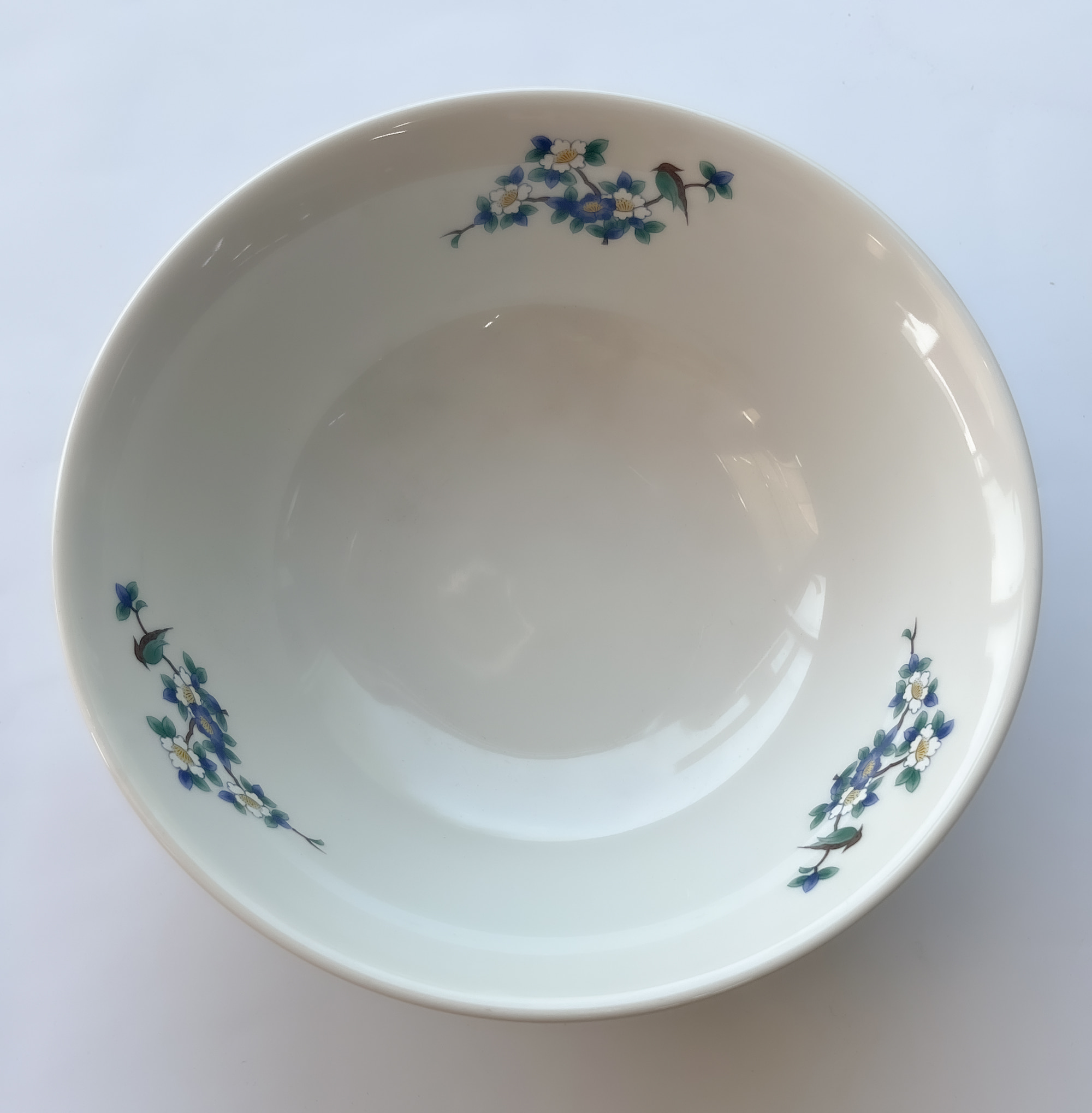 od0205-035/20cm 화이트블루꽃무늬 중볼/Φ20x8cm/일본그릇