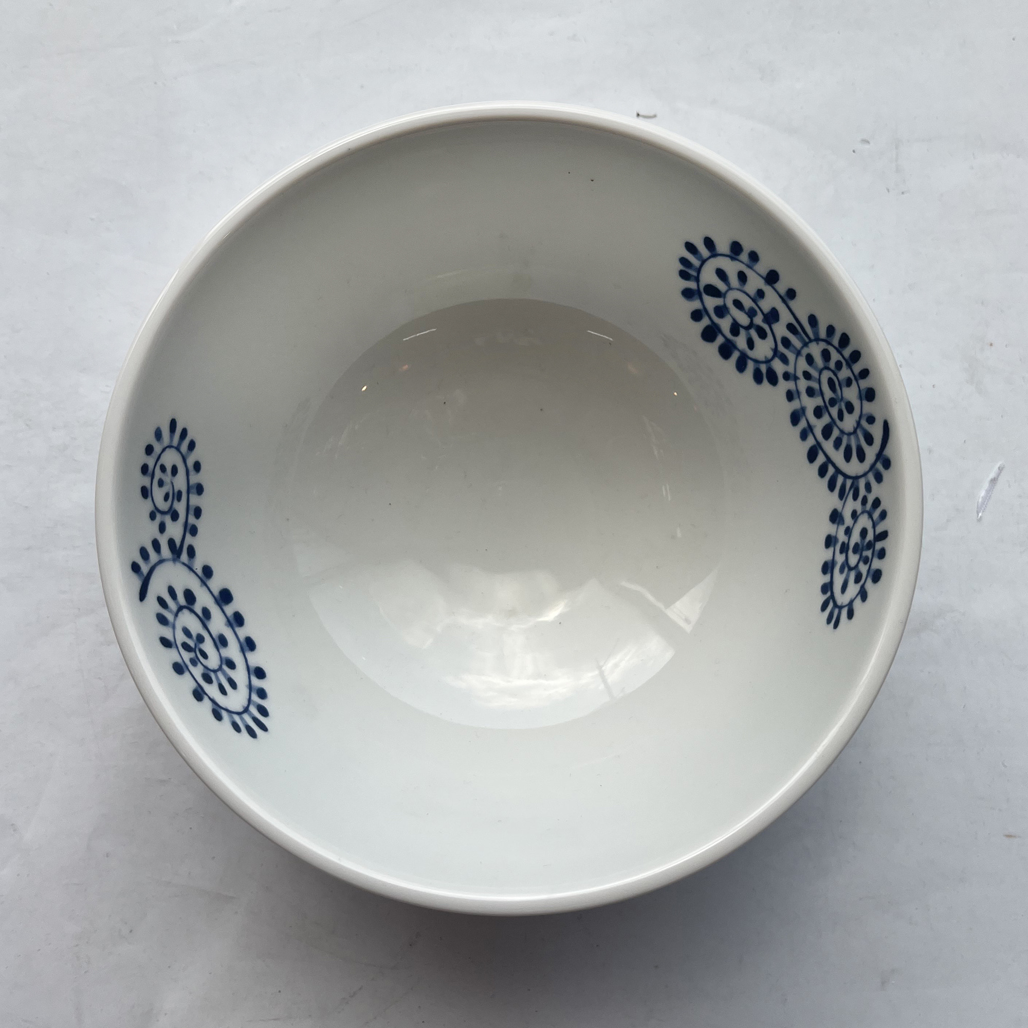 od0205-057/16cm 블루 열매무늬 중볼/Φ16x9cm/일본그릇
