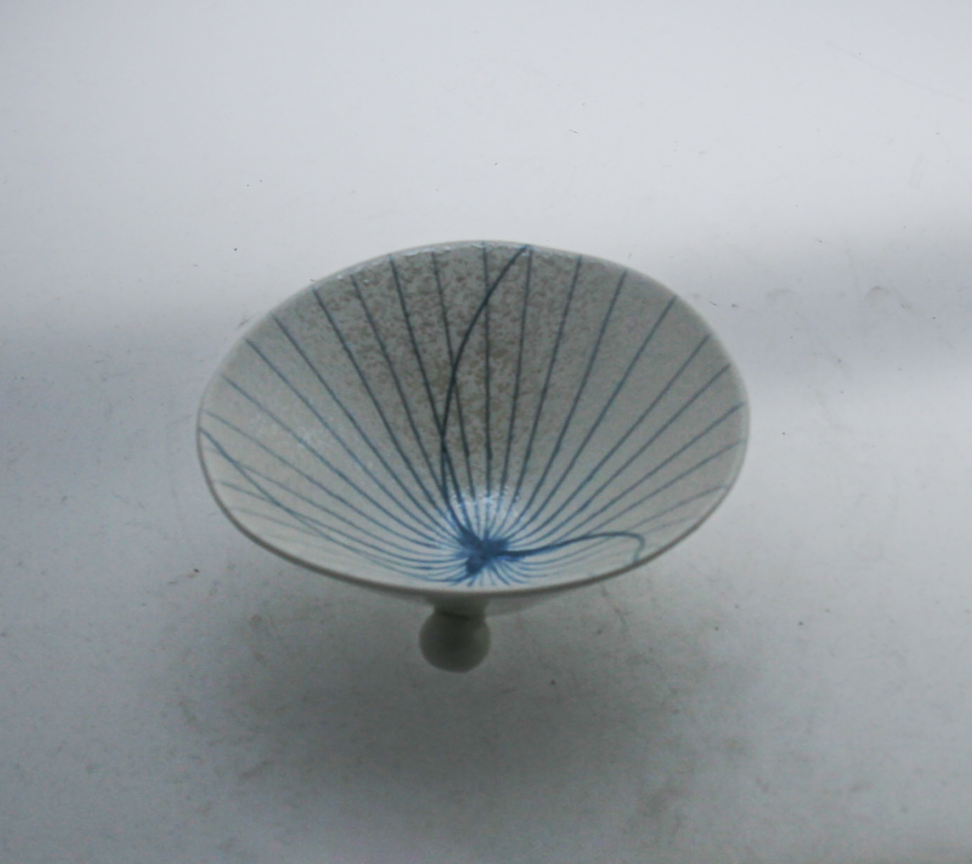od0206-020/11.5cm물결다리소볼(블루)/Φ11.5x5.2cm/일본그릇