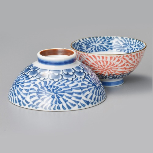 원형 무늬 그림 밥그릇 국그릇 식기 세트 회오리 공기  45007-458 일본그릇