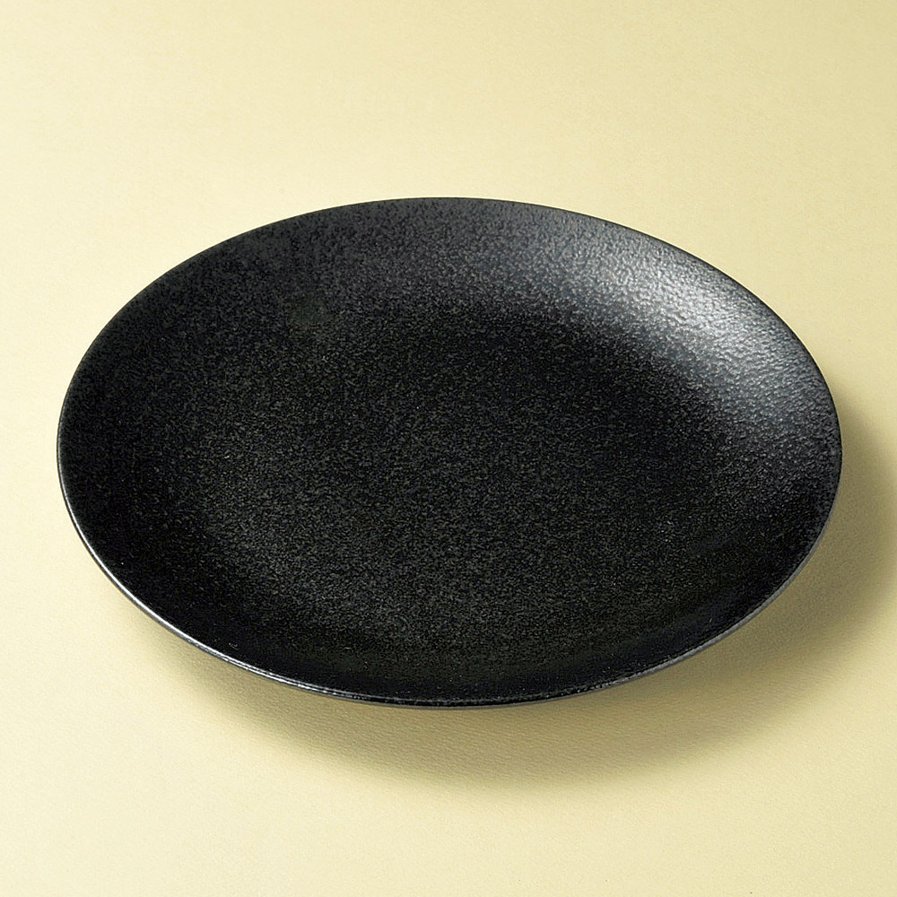 d21131-028/미노 가루 흑 접시/28×3.4㎝/일본그릇