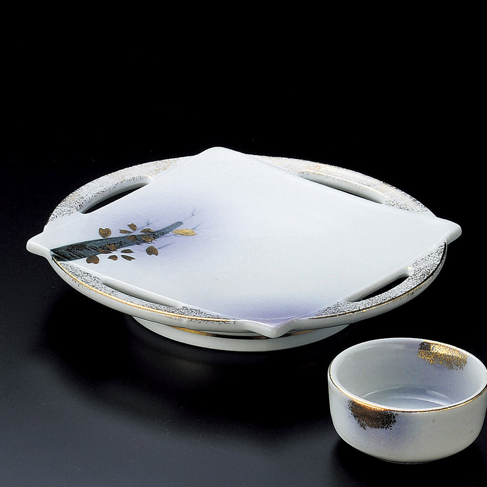 05115-108/보라색 고대 접시 세트/18.7×17.3×3㎝/일본그릇