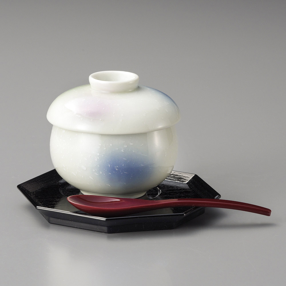 17607-138/흑팔각 숟가락 치수접시/12×12×1.2㎝/일본그릇