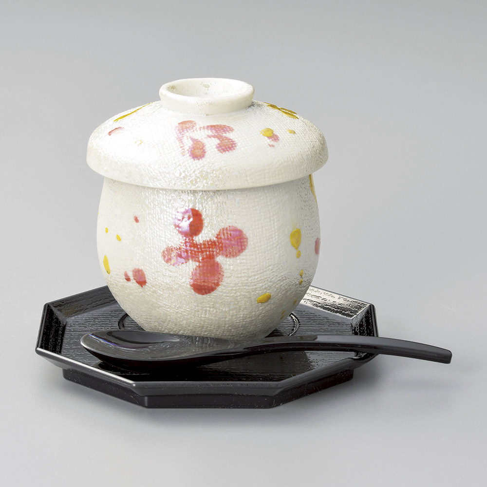 17606-138/꽃 치라시 래스터 무시 그릇/7.9×8.8㎝・210㏄/일본그릇