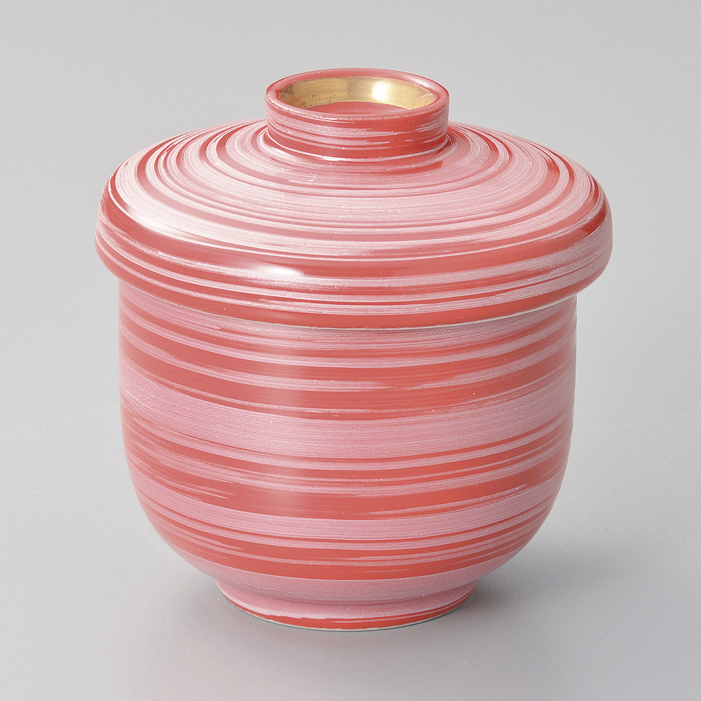 17609-138/붉은 유약 은채 붓 찐/7.8×8.9㎝・215㏄/일본그릇