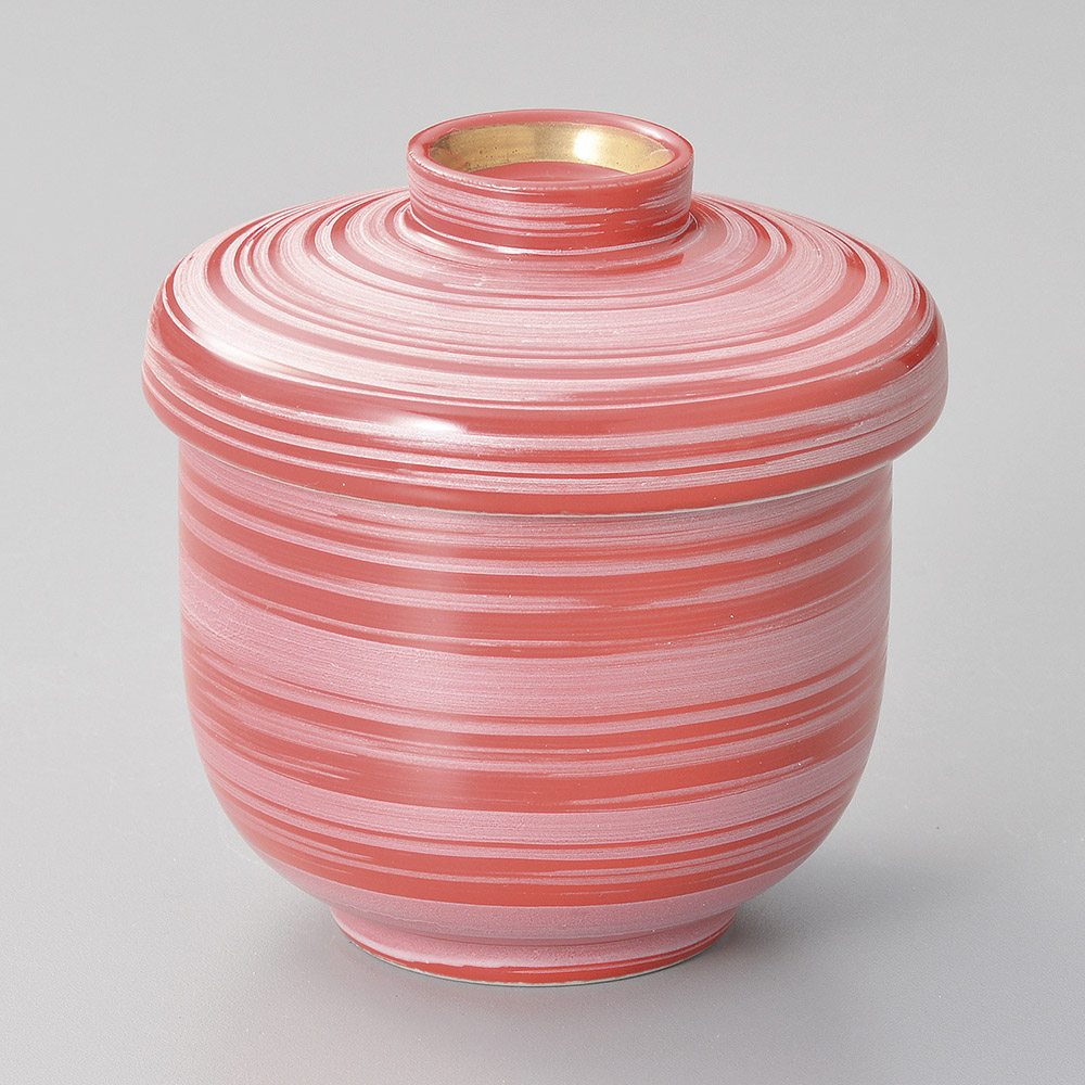 17610-138/붉은 유약 은색 브러시 작고/6.8×7.8㎝・150㏄/일본그릇