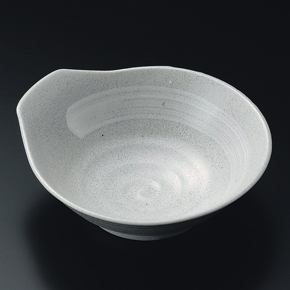 22828-318/회색 가루 흰 하케 /13.4×12.7×4.8㎝/일본그릇