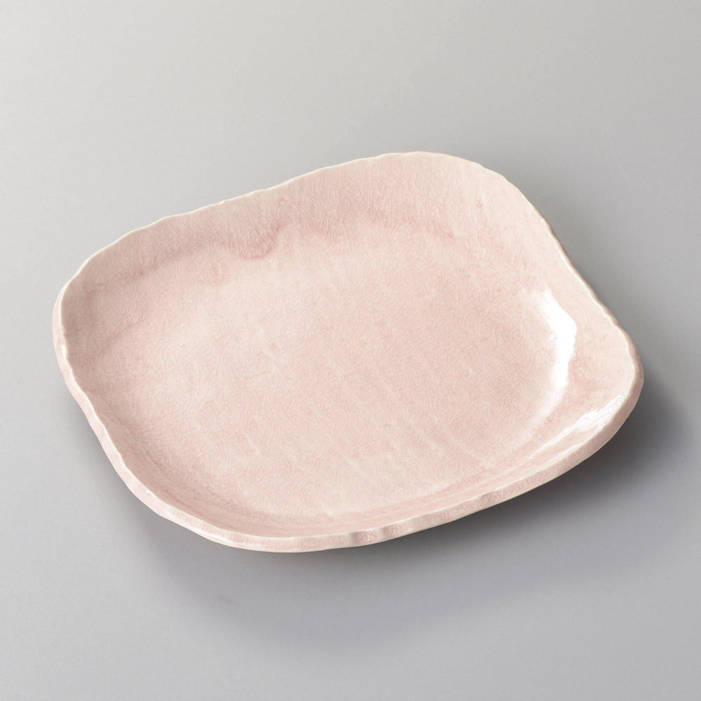 24523-578/색채 핑크 접시/25×3.5㎝/일본그릇